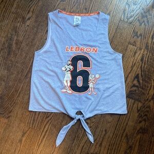 JAMES LEBRON/SPACE JAM/JERSEY TANK /WITH FRONT TIE/OVERSIZED/ SIZE XS